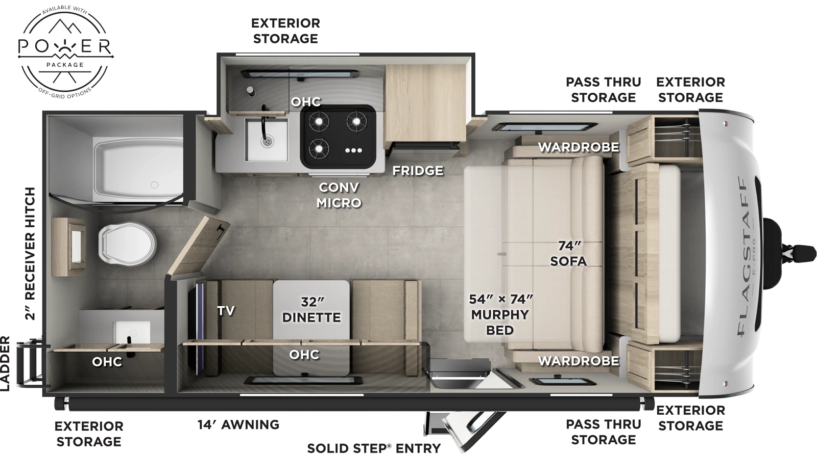 Flagstaff E Pro E19FDS Floorplan